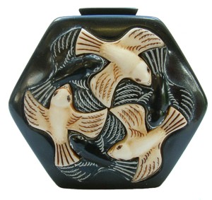 Black Marble Bird Perfume Bottle