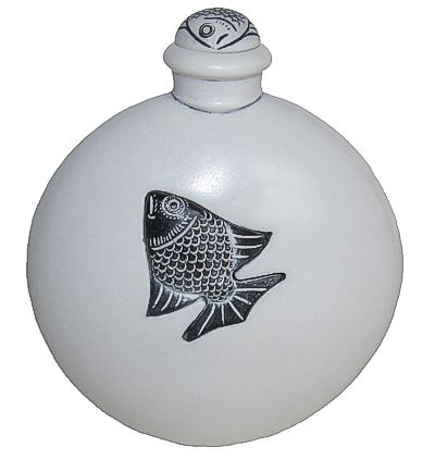 White Marble Perfume Bottle - Back