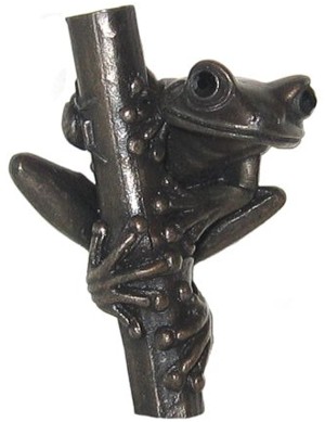 Frog On Cane - Bronze