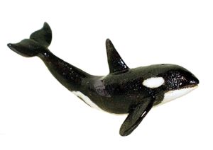 Killer Whale - Netsuke - Black