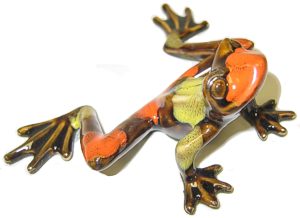 Small Citrus Green / Brown Frog