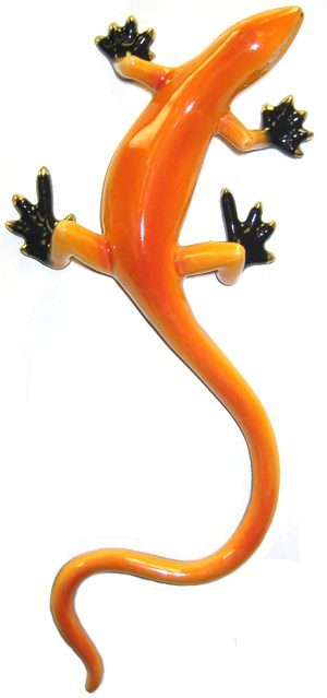 Orange Gecko Wall Plaque
