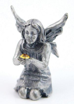 Pewter Fairy - Yellow Stone